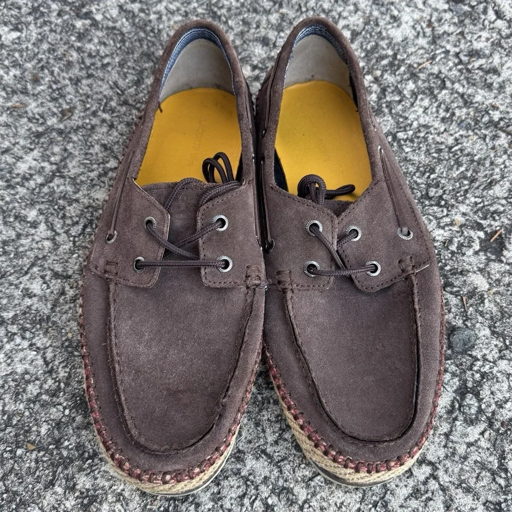 Lacoste Sauville Boat Shoes Men's Sz 10.5 (EU 44) Brown